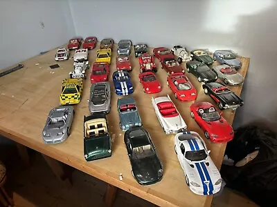 HUGE JOBLOT 32x 1:18 Scale Model Cars Spares Lot Collection  • £82