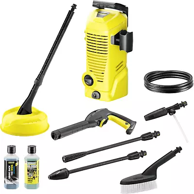 Karcher K2 Pressure Washer Compact Outdoor Cleaning Tool With Attachments 1400W • £149.99