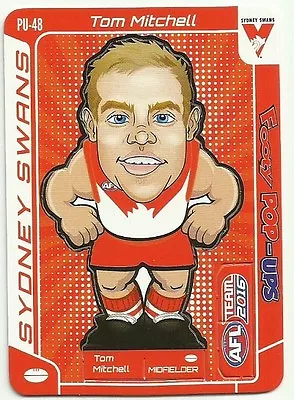 2016 Afl Teamcoach Footy Pop Up Sydney Swans Tom Mitchell Pu48 Ups Card • $1