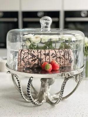 Octopus Cake Stand With Glass Dome • £69.95