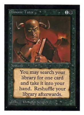 $49.95 • Buy Demonic Tutor  Magic The Gathering  Collector's Edition  Trading Card No Reserve