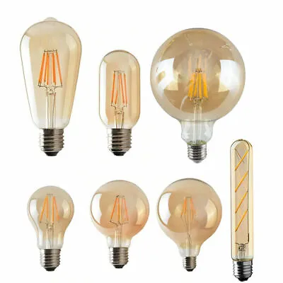 E27 Decorative Industrial Light Lamp Vintage Filament LED Edison Bulb Style • £13.29