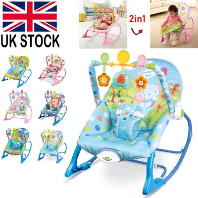 Baby Music Bouncer Seat Newborn Infant Toddler Rocker Swing Rocking Chair UK • £30.90