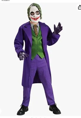 Child Joker Fancy Dress Costume  Kids Boys Dark Knight Batman Size Small 3/5 Yrs • £30