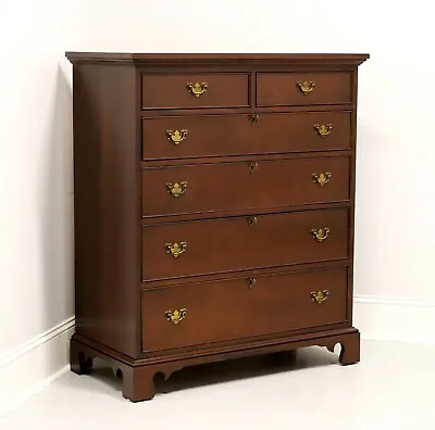 CRAFTIQUE Solid Mahogany Chippendale Two Over Four Drawer Tall Chest • $1395