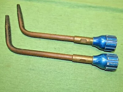 Pair Of Marquette Super-Jet Welding Tips Oxy-Acetylene - Sizes 3 & 5 - Blue Nut • $36.83