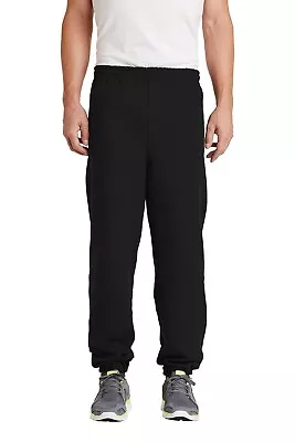 ##GILDAN 18200 Mens Heavy Blend NO Pocket Sweatpants  50/50 BLACK 3XL • $5.25