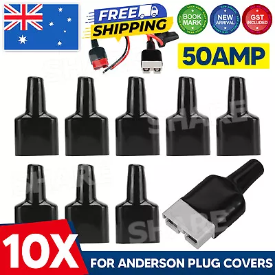 10x Waterproof For Anderson Style 50A Plug Dust Cable Sheath Cover 50A/50 AMP AU • $13.45