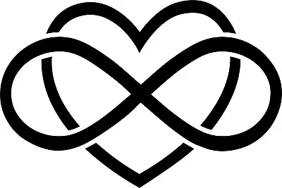 Infinity Heart Vinyl Decal Sticker For Car/Window/Wall • £3.49