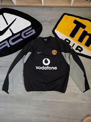 Mens Vintage Nike Manchester United Sweatshirt Soccer Jersey Size S Jacket 00/01 • $76.50