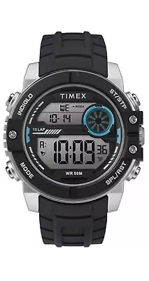 Timex Men's DGTL Sphere Chronograph Silicone Strap Sport Watch 45mm TW5M34600 • $20
