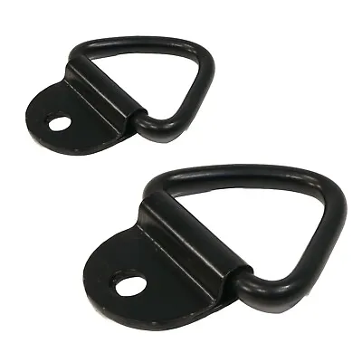 (2) 1/4  Steel D Ring Rope Tie Down Surface Mount Truck Trailer Camper ATV SR12 • $8.99