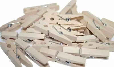 1  Or 1-3/4  Natural Wood Clothespins Wedding Clothespins Tiny Clothespins Mini • $4.99