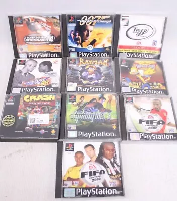 10 X PlayStation 1 PS1 Cased Games Inc CRASH BANDICOOT I SYPHONFILTER 3 - C51 • £21