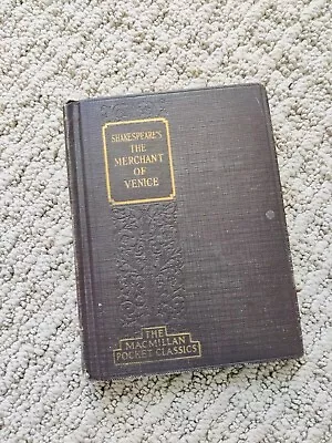 SHAKESPEARE'S The Merchant Of Venice THE MACMILLAN POCKET CLASSICS Book 1928 • $19.50