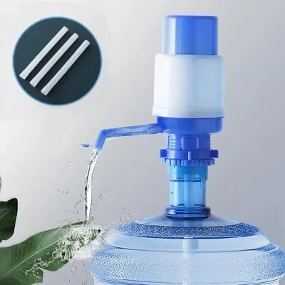 Hand Press 5 Gallon Pump Water Bottle Jug Manual Dispenser Drinking Tap Spigot • $6.99