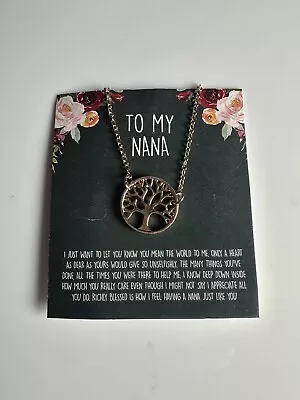 Nanna Necklace Gift With Heartfelt Message Nan • £9.99