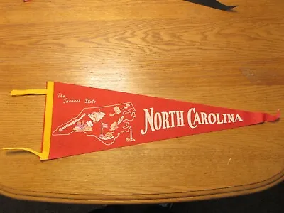 Vintage North Carolina The Tarheel State Pennant Felt Flag • $4.99