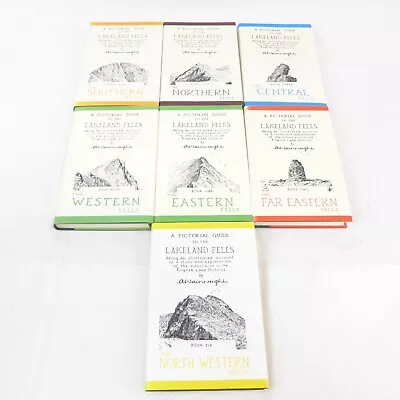 Vintage Alfred Wainwright A Pictorial Guide To The Lakeland Fells 1-7 Books • £40