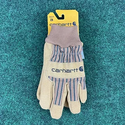 Carhartt Mens Gloves Size Large New Insulated Duck Synthetic Suede Knit Cuff • $14.97