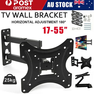 $17.29 • Buy Full Motion TV Wall Mount Bracket Swivel Tilt 32 37 40 42 50 52 55 Inch LED LCD