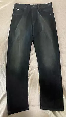 Mens/Youth Volcom Black Zip Jeans Dark Wash Relaxed Fit Y2K 30x30 • $22