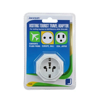 $11 • Buy Jackson Inbound Tourist Travel Adaptor Europe/Bali/USA/Japan To NZ/Australia
