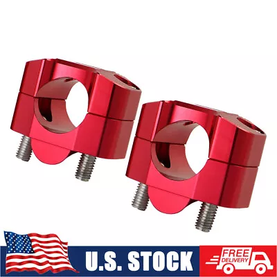 Pair Handlebar Riser Mount Clamps 7/8  To 1 1/8  For Honda CR250R CRF250R CR80R • $19.99