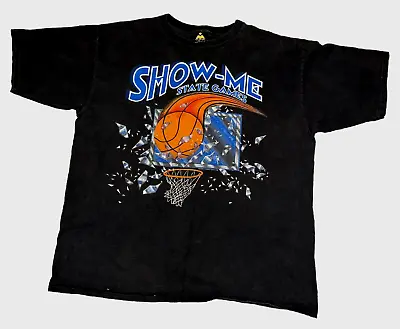 Vintage 1993 Missouri Show Me State T Shirt Classic Basketball March Madness XXL • $36.96