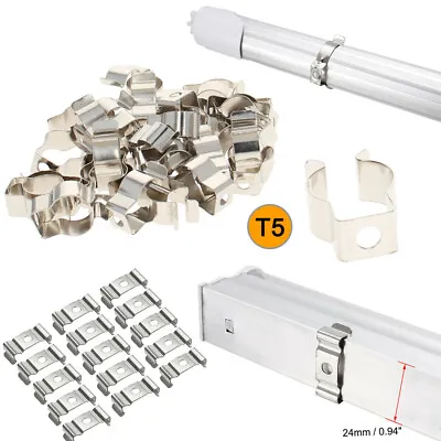 LED Light Parts Bulbs U Clips Holder Lamp Base For T5 Fluorescent Tube Bracket • £2.94