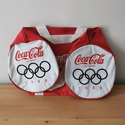Coca Cola 1988 Olympics Duffle Sports Gym Bag - Carry Handle Zip Up Approx 18” • £39.99