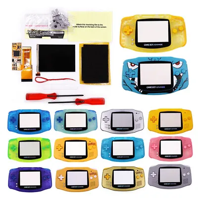 IPS V2 Backlight Display LCD+DIY Color Pre-cut Shell For GameBoy Advance GBA • £45.16