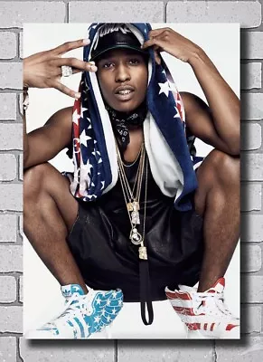 Hot ASAP Rocky Picture Rap Music Singer Print Fabric 14x21 27x40 Poster T669 • $6.90