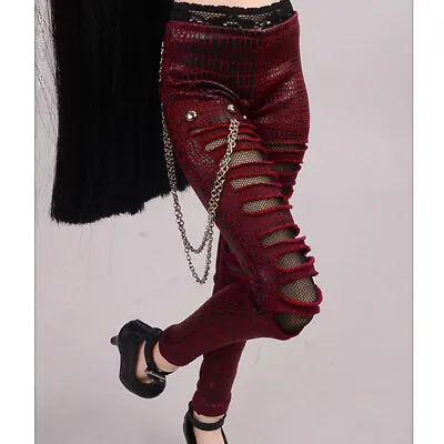 [Dollmore] 17  1/4 Slim Pants MSD - Slash Leggings Pants (Red) • $18