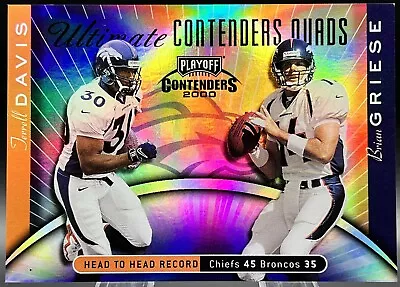 2000 Playoff Contender Quads Terrell Davis Brian Griese NM+ Denver Broncos 6/80 • $24.99