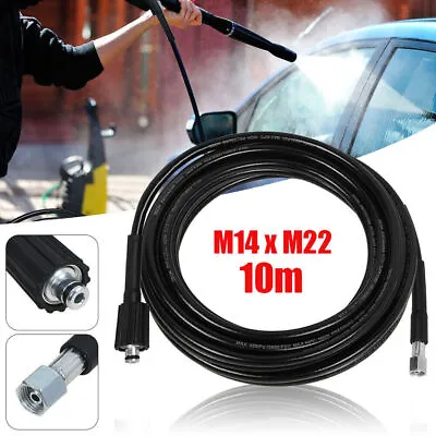 £11.59 • Buy 10M Replacement High Pressure Washer Hose Heavy Duty M22 M14 Jet Power Wash Pipe