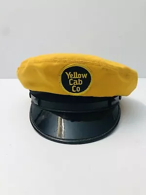 Vintage 1940’s 1950’s Original Yellow Cab Taxi Driver Hat With Embroidered Patch • $219.60