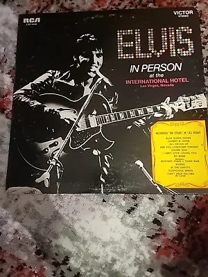 Elvis*In Person At The International Hotel*VINYL LP RCA LSP-4428 VG/VG 1970 ☆ • $17.99