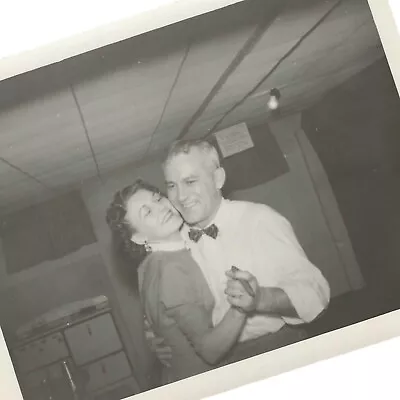 Vintage Snapshot Photo Couple Dancing Affectionate Pose Man Holding Cigar • $5.60