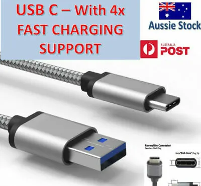 Fast Charging USB Type C Charger Cable For Samsung S21 S10 S9 S8 Plus Note 9 10 • $3.89