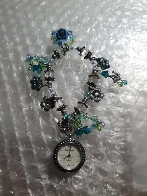 £3.99 • Buy Paulo Franchi Ladies Charm Bracelet Watch. New. Flowers. 