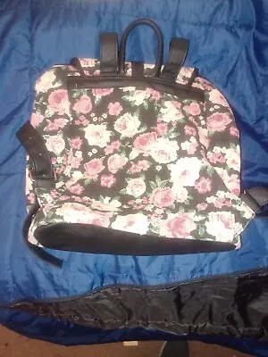 Mudd Black Floral Roses Backpack School Book Bag • $19.99