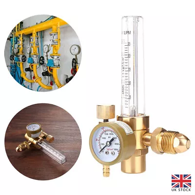 Gas Regulator Flow Meter Argon CO2 Mig Tig Pressure Reducer Welding Gauge Uk Hot • £22.99