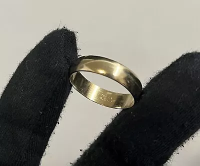 Elegant 10k Gold Filled Plain Wedding Band 5.6mm No Monogram Gf Victorian • $38