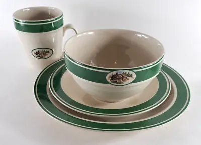 Stoney Hill Mountain Lodge Dinnerware Set NEW Service For 4 Plates Bowls Cups • $85.98