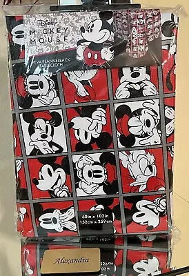 Disney Mickey Mouse Minnie Donald PEVA FLANNELBACK Tablecloth 60” X 102” • $28