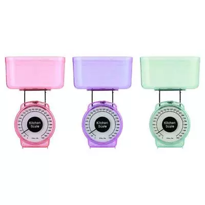 Kitchen Scales Weighing Food Simple To Use Plastic Material Scales Colors Random • £8.29