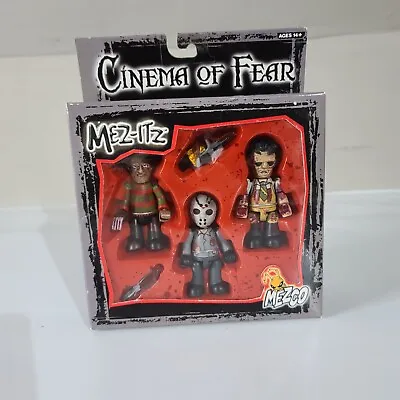 Cinema Of Fear Texas Chainsaw Massacre Jason Freddy Mez-Itz Set 2002 Mezco New • $19.99