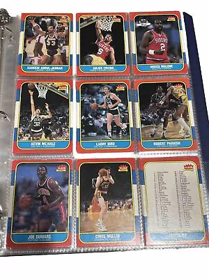 1986-87 86/87 Fleer Basketball Near Complete Set No Duplicates 100/132 Low Grade • $170.50