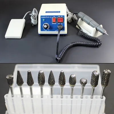 Dental Lab MARATHON 35K RPM Handpiece Electric Micromotor Polisher+10 Drills NEW • $132